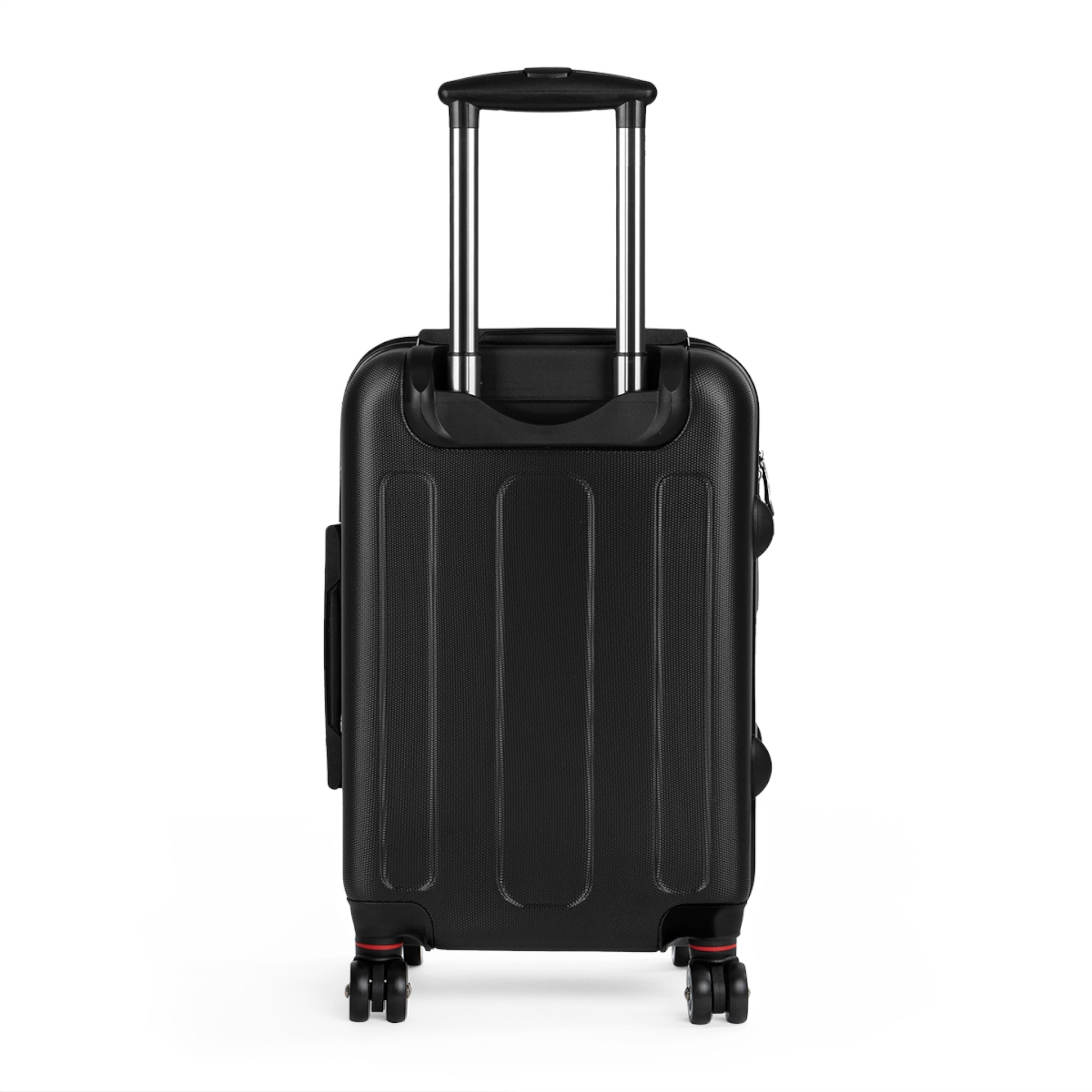 Rolling Suitcase — Gothic White Roses “God Made” Carry-On Luggage