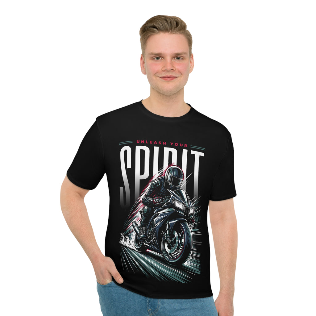 Black , Unleash Your Spirit Motorcycle T‑Shirt