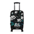 Rolling Suitcase — Gothic White Roses “God Made” Carry-On Luggage