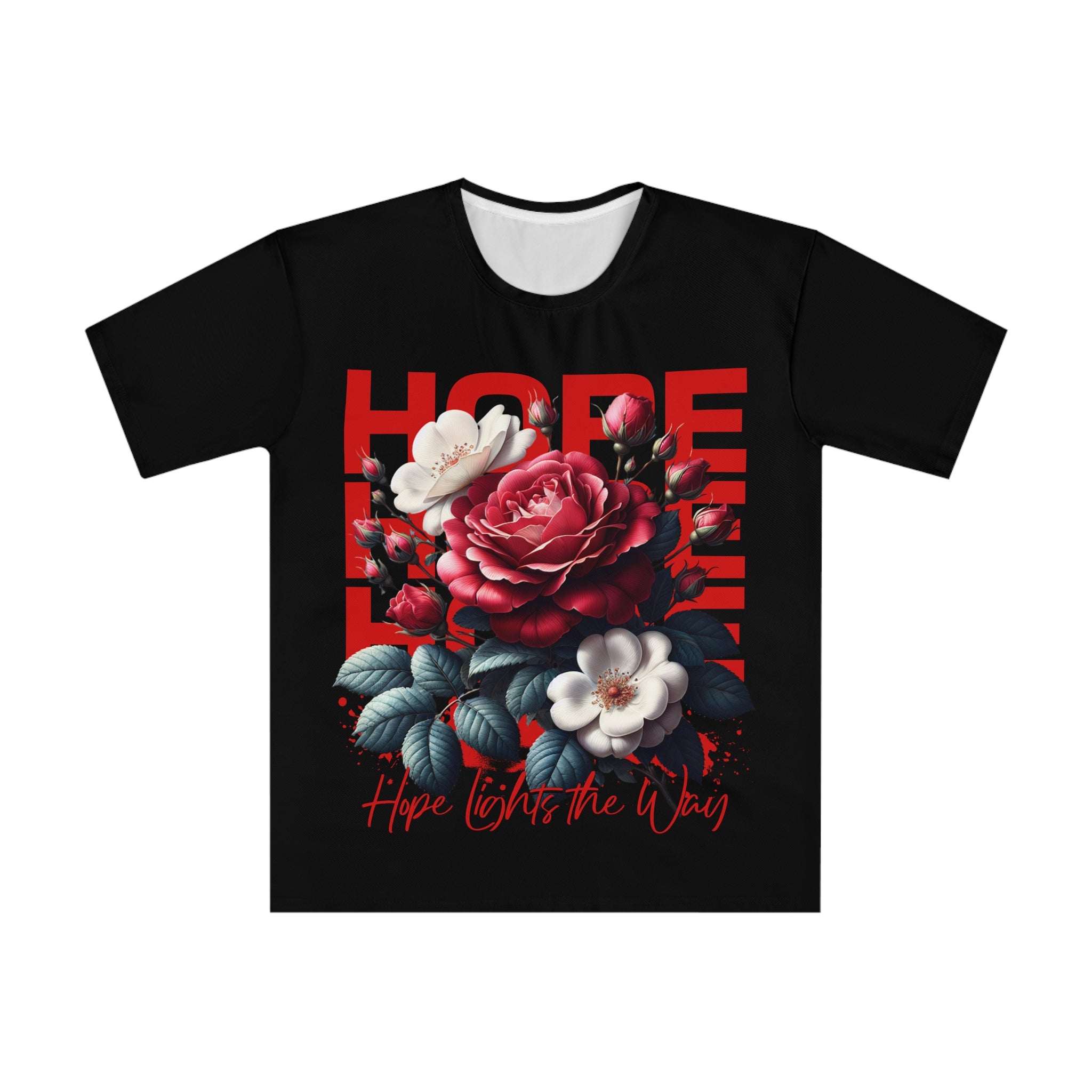 Black Hope Lights the Way Floral T-Shirt