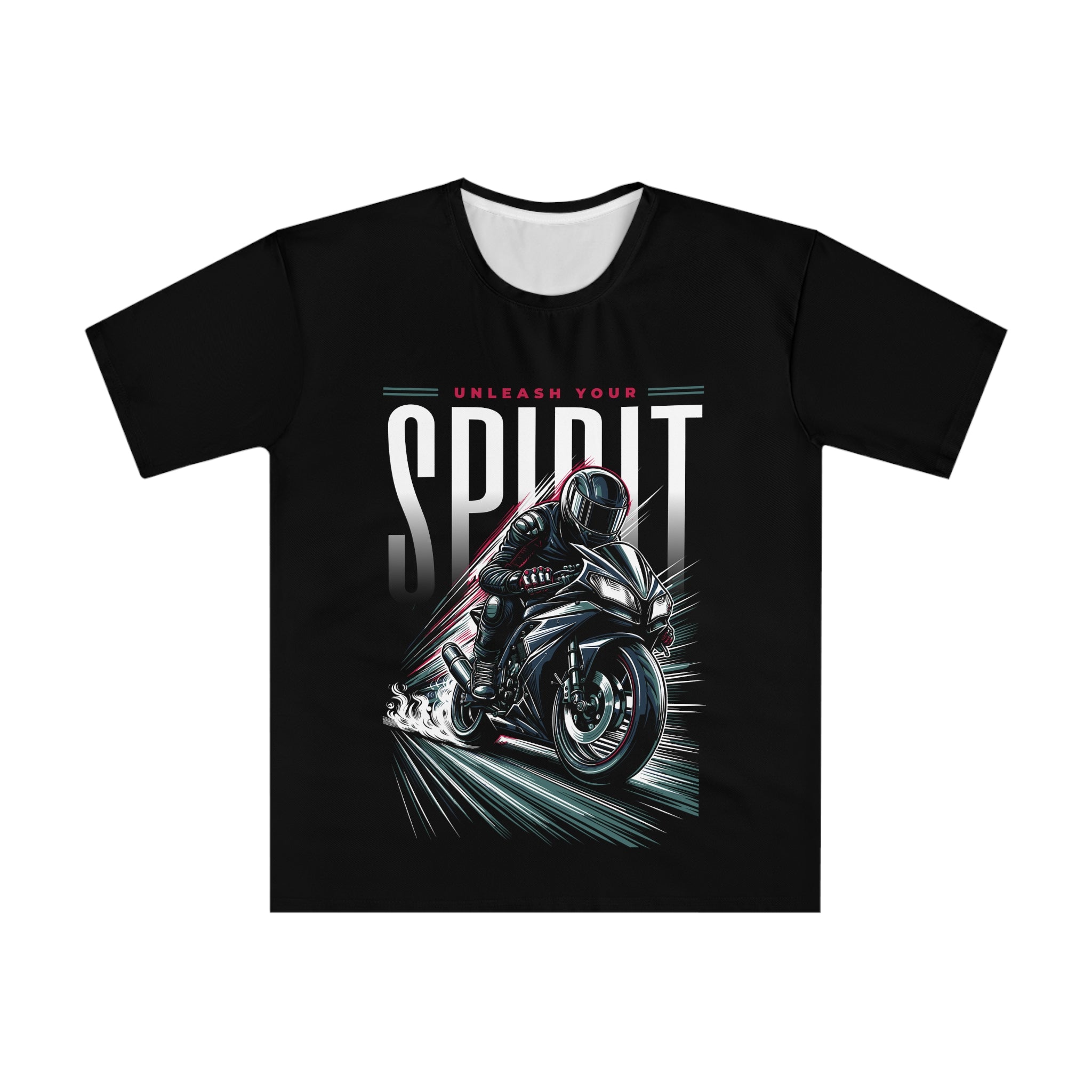 Black , Unleash Your Spirit Motorcycle T‑Shirt