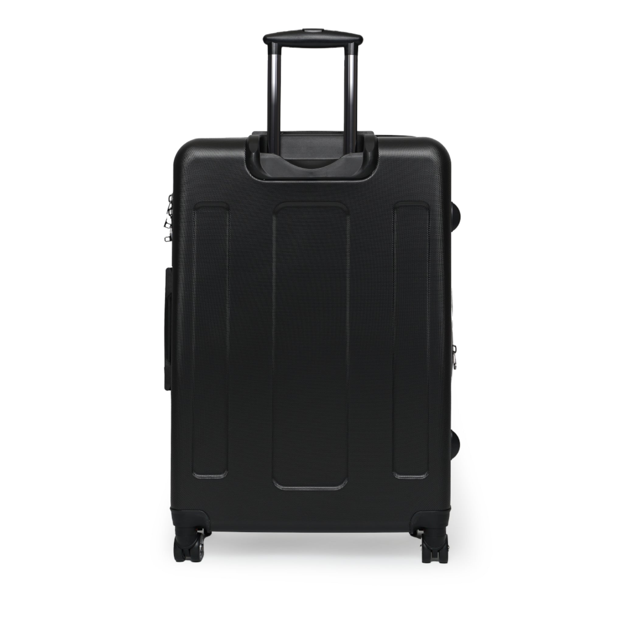 Rolling Suitcase — Gothic White Roses “God Made” Carry-On Luggage